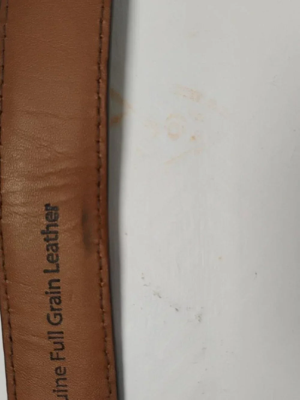 L.L.Bean Men’s Brown Full Grain Leather Belt Size 32 Brass Buckle USA